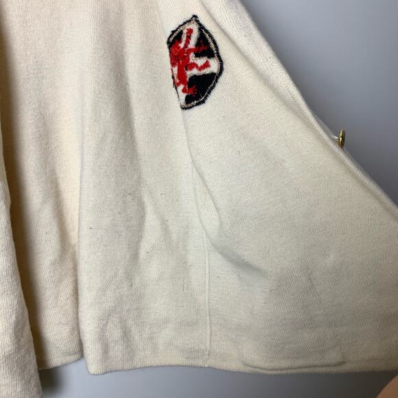 Bern Conrad Ivory 100% wool collared double breasted oversized cardigan Sz large - Picture 10 of 10